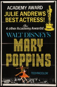 5t561 MARY POPPINS style C 1sh '65 Julie Andrews & Dick Van Dyke in Walt Disney's musical classic!