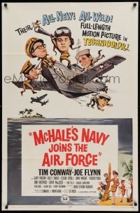 5t563 McHALE'S NAVY JOINS THE AIR FORCE 1sh '65 great art of Tim Conway in wacky flying ship!