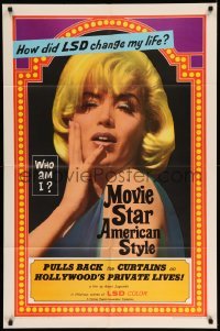 5t593 MOVIE STAR AMERICAN STYLE OR; LSD I HATE YOU 1sh '66 life with LSD, sexy Monroe look-alike!
