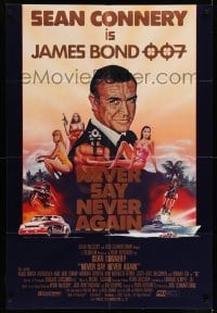 5t614 NEVER SAY NEVER AGAIN int'l 1sh '83 great montage art of Sean Connery as James Bond 007!