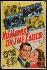 5t626 NO HANDS ON THE CLOCK style A 1sh '41 sexy Jean Parker had to marry detective Chester Morris!