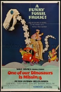 5t644 ONE OF OUR DINOSAURS IS MISSING 1sh '75 Walt Disney, a funky fossil frolic, wacky art!