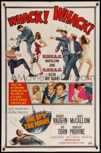 5t645 ONE SPY TOO MANY 1sh '66 Robert Vaughn, David McCallum, The Man from UNCLE!