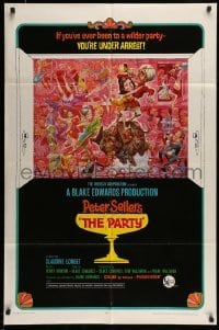 5t659 PARTY style B 1sh '68 Peter Sellers, Blake Edwards, great art by Jack Davis!