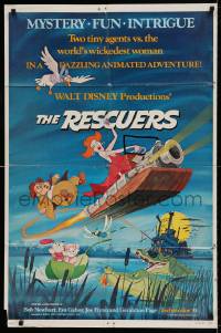 5t720 RESCUERS 1sh '77 Disney mouse mystery adventure cartoon from depths of Devil's Bayou!