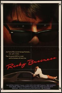 5t730 RISKY BUSINESS int'l 1sh '83 Tom Cruise, different sexier image of Rebecca De Mornay!