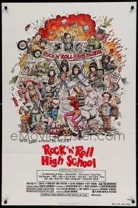 5t737 ROCK 'N' ROLL HIGH SCHOOL 1sh '79 artwork of the Ramones by William Stout!