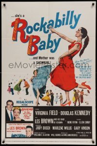 5t739 ROCKABILLY BABY 1sh '57 Judy Busch's mother was a showgirl, Les Brown and his band!