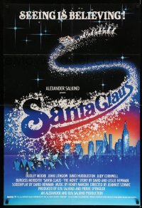 5t750 SANTA CLAUS THE MOVIE English 1sh '85 Moore & Lithgow, Santa, completely different city art!