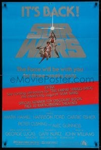 5t824 STAR WARS studio style 1sh R1979 Jung art, The Force will be with you for three weeks only!