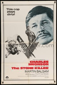 5t832 STONE KILLER int'l 1sh R79 Charles Bronson is cop who plays dirty shooting guy on fire escape!