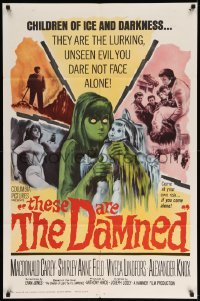 5t879 THESE ARE THE DAMNED 1sh '64 Joseph Losey teams with H.L. Lawrence to make spooky horror!