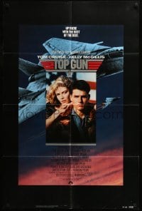 5t900 TOP GUN 1sh '86 great image of Tom Cruise & Kelly McGillis, Navy fighter jets!