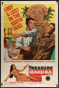 5t909 TREASURE OF MAKUBA 1sh '67 Cameron Mitchell, loot & lust in the South Seas!