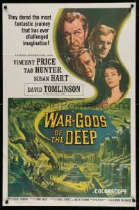 5t948 WAR-GODS OF THE DEEP 1sh '65 Vincent Price, Jacques Tourneur, most fantastic journey!