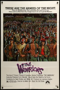 5t952 WARRIORS 1sh '79 Walter Hill, Jarvis artwork of the armies of the night!