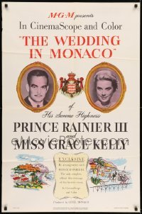 5t958 WEDDING IN MONACO 1sh '56 Principe Rainier III & Miss Grace Kelly!