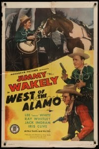 5t963 WEST OF THE ALAMO 1sh '46 Jimmy Wakely, Lee 'Lasses' White, Ray Whitley!