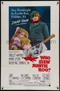 5t972 WHO SLEW AUNTIE ROO 1sh '71 mad Shelley Winters, say goodnight, it's dead time!