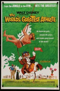 5t987 WORLD'S GREATEST ATHLETE 1sh '73 Walt Disney, Jan-Michael Vincent goes from jungle to gym!