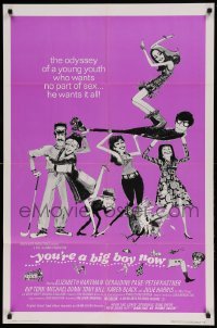 5t997 YOU'RE A BIG BOY NOW 1sh '67 Francis Ford Coppola's odyssey of a young sex-crazed youth!