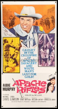 5w264 APACHE RIFLES 3sh '64 Audie Murphy in the crossfire of Apache savagery & white man's greed!