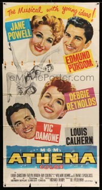 5w273 ATHENA 3sh '54 nature girl Jane Powell, Edmund Purdom, Debbie Reynolds, Vic Damone!