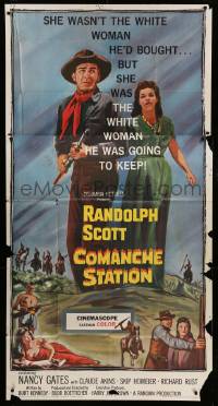 5w361 COMANCHE STATION 3sh '60 Nancy Gates wasn't white woman Randolph Scott bought, Budd Boetticher