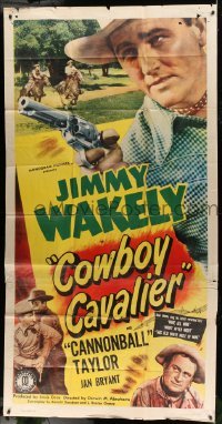 5w376 COWBOY CAVALIER 3sh '48 singing cowboy Jimmy Wakely with guitar & Dub Cannonball Taylor!