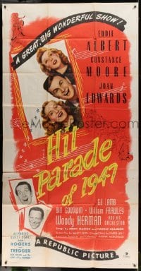 5w531 HIT PARADE OF 1947 3sh '47 Eddie Albert, Constance Moore, Joan Edwards, Woody Herman