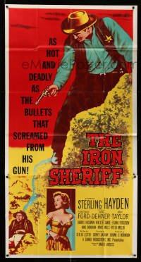 5w558 IRON SHERIFF 3sh '57 Sterling Hayden, hot & deadly as the bullets that screamed from his gun!