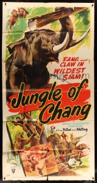 5w569 JUNGLE OF CHANG 3sh '51 Man och Kvinna, filmed on the spot in wildest Siam!