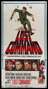 5w624 LOST COMMAND 3sh '66 Howard Terpning art of commando Anthony Quinn in Algeria!