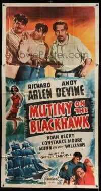 5w682 MUTINY ON THE BLACKHAWK 3sh R48 Richard Arlen, Andy Devine, Noah Beery, Constance Moore!