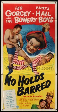 5w707 NO HOLDS BARRED 3sh '52 Leo Gorcey, Huntz Hall & the Bowery Boys with real wrestlers!