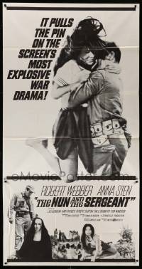 5w716 NUN & THE SERGEANT 3sh '62 Robert Webber, Anna Sten, pulls the pin on explosive war drama!