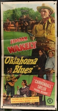 5w721 OKLAHOMA BLUES 3sh '48 singing cowboy Jimmy Wakely, Dub Cannonball Taylor, Virginia Belmont!