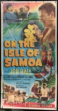 5w727 ON THE ISLE OF SAMOA 3sh '50 Jon Hall, Susan Cabot, South Pacific romance & adventure!