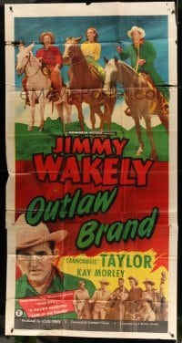 5w741 OUTLAW BRAND 3sh '48 singing cowboy Jimmy Wakely, Dub Cannonball Taylor, Kay Morley