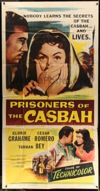 5w789 PRISONERS OF THE CASBAH 3sh '53 sexy Gloria Grahame, nobody learns the secrets and lives!