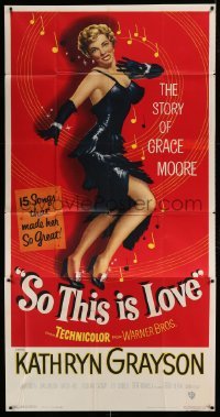 5w855 SO THIS IS LOVE 3sh '53 deceptive art of sexy Kathryn Grayson as opera star Grace Moore!