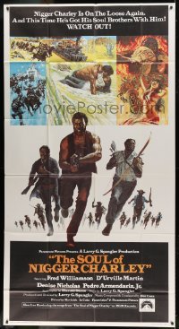 5w868 SOUL OF NIGGER CHARLEY int'l 3sh '73 Fred Williamson has his soul brothers this time!