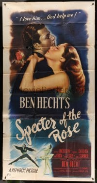 5w872 SPECTER OF THE ROSE 3sh '46 directed by Ben Hecht, Judith Anderson loves him, God help her!