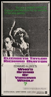 5w974 WHO'S AFRAID OF VIRGINIA WOOLF int'l 3sh '66 Elizabeth Taylor, Richard Burton, Mike Nichols