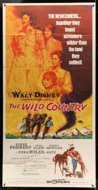 5w977 WILD COUNTRY 3sh '71 Disney, artwork of Vera Miles, Ron Howard and brother Clint Howard!