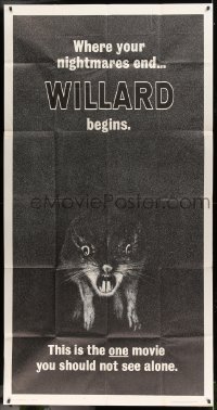 5w980 WILLARD int'l 3sh '71 creepy art of rat, the one movie you should not see alone!