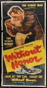 5w981 WITHOUT HONOR 3sh '49 Laraine Day is the other woman & Dane Clark is the other man!