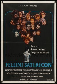 5w053 FELLINI SATYRICON Argentinean '70 Federico's Italian cult classic, cool cast montage!