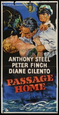 5w029 PASSAGE HOME English 3sh '55 great art of Anthony Steele, Peter Finch & Diane Cilento!