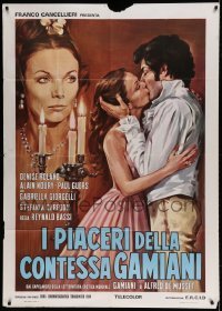 5w104 AS LONG AS ONE IS INTOXICATED Italian 1p '75 art of woman glaring at lovers kissing!
